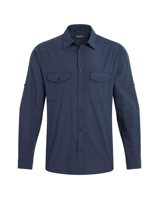 Craghoppers Blue Kiwi Ii Long-Sleeved Shirt (Ombre) for men