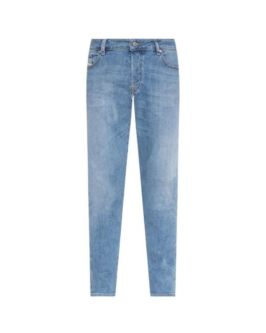 DIESEL Blue D-Yennox Tapered Fit Light Jeans for men