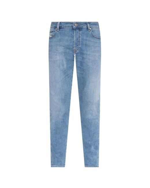 DIESEL Blue D-Yennox Tapered Fit Light Jeans for men