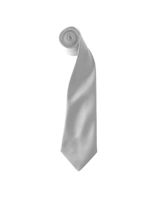PREMIER Gray Colours Satin Clip Tie (Pack Of 2) for men