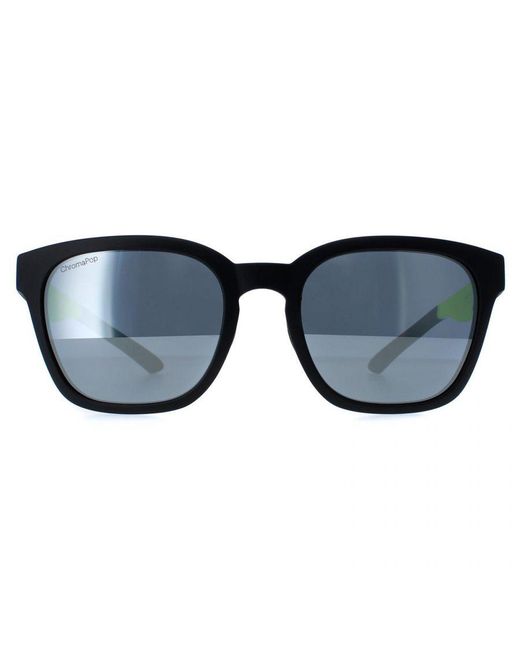 Smith Black Square Matte Chromapop Mirror Founder Slim for men