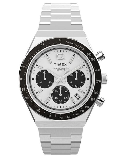 Timex Metallic Q Diver Chrono Watch Tw2W53300 Stainless Steel (Archived) for men