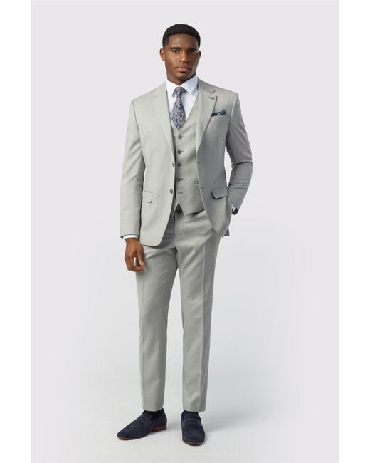 Ted Baker Gray Single Breasted Two Button Tailored Suit Jacket for men