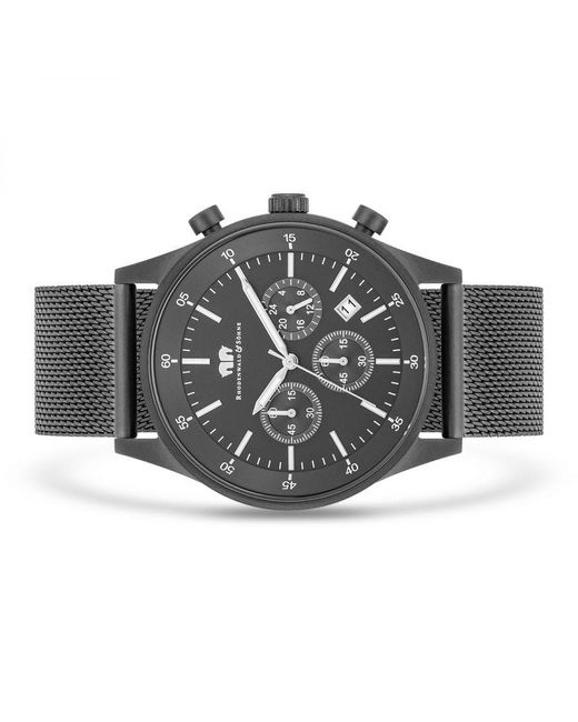 Rhodenwald & Söhne Gray Stainless Steel Watch 43Mm for men