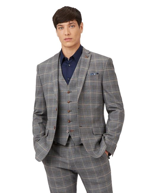 Antique Rogue Gray Check Jacket for men