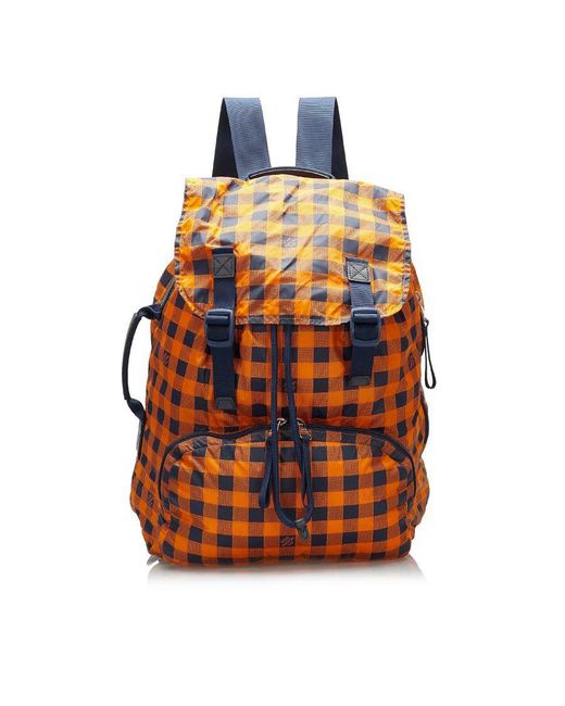 Louis Vuitton Vintage Damier Masai Adventure Practical Backpack Orange Nylon