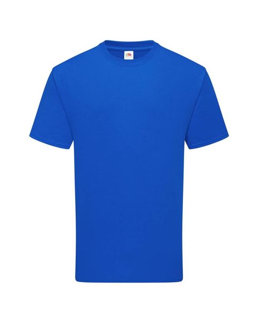 Fruit Of The Loom Blue Adult Cotton T-Shirt (Royal)