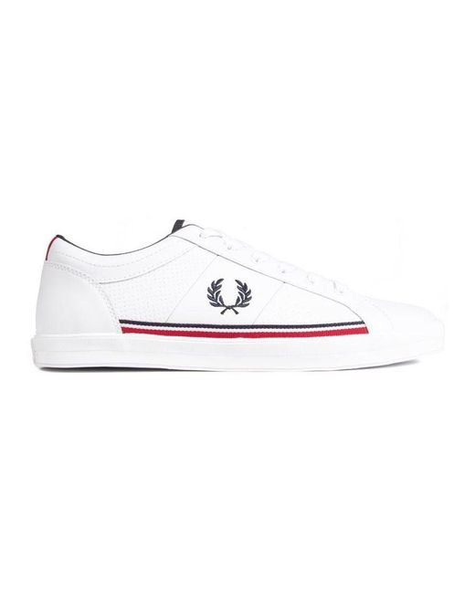 Fred Perry White Baseline Trainers for men