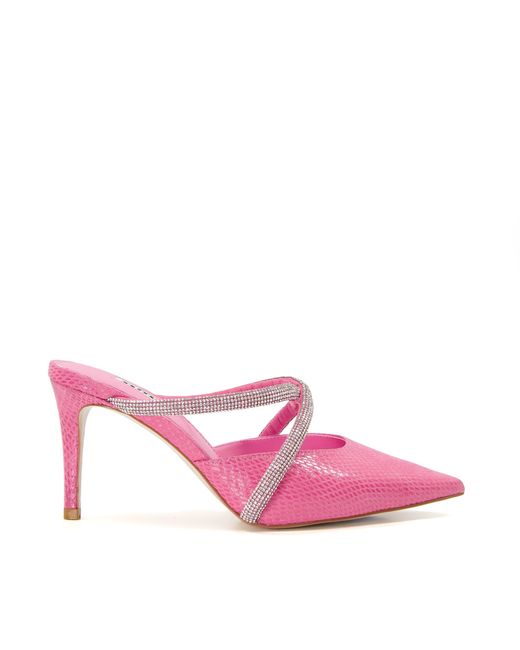 Dune Ladies Claira Diamante Stiletto-Heel Mules in Pink | Lyst UK