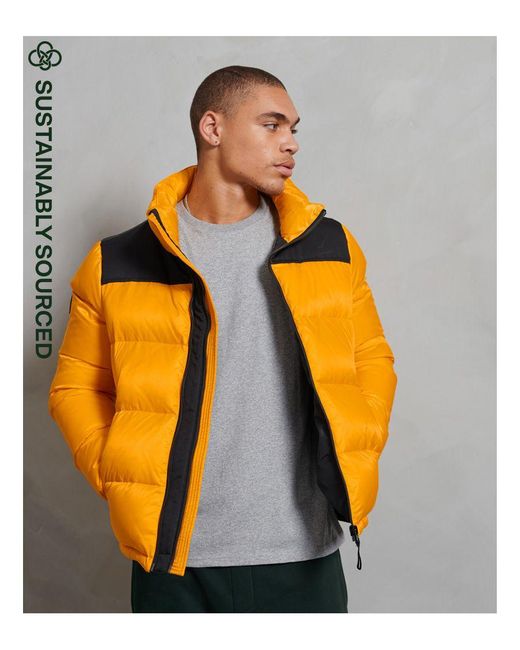 Superdry Sportstyle Code Down Puffer Jacket in Orange for Men | Lyst UK