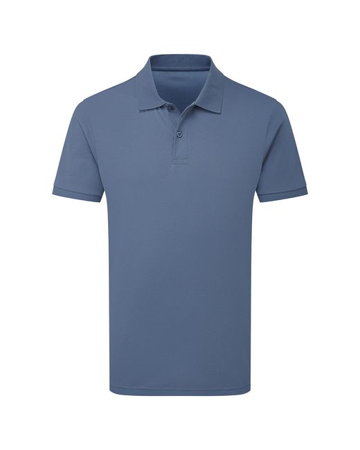 Asquith & Fox Blue Premium Mercerised Cotton Polo Shirt Steel) for men