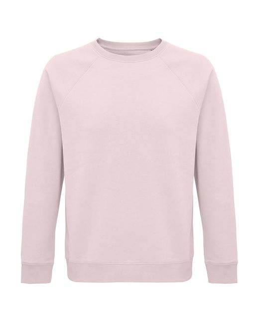 Sol's Pink Adult Space Organic Raglan Sweatshirt (Pale)
