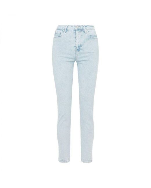 Tommy Hilfiger Blue Gramercy Mom High Rise Tapered Jeans