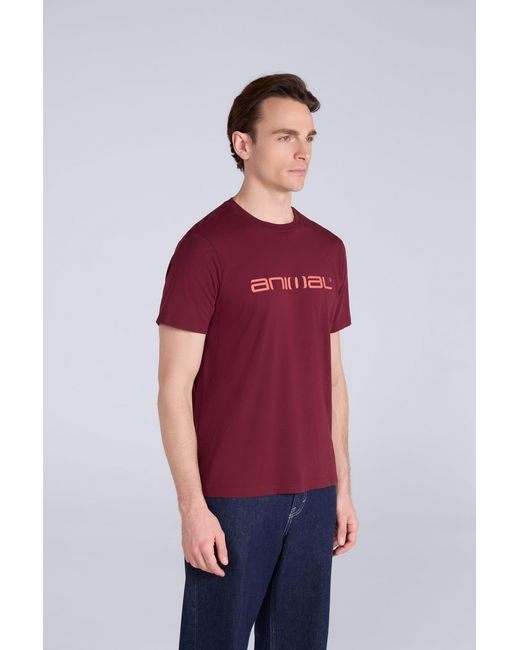 Mountain Warehouse Red 'Classico' Cotton T-Shirt Short Sleeve Breathable Casual Summer Tee for men