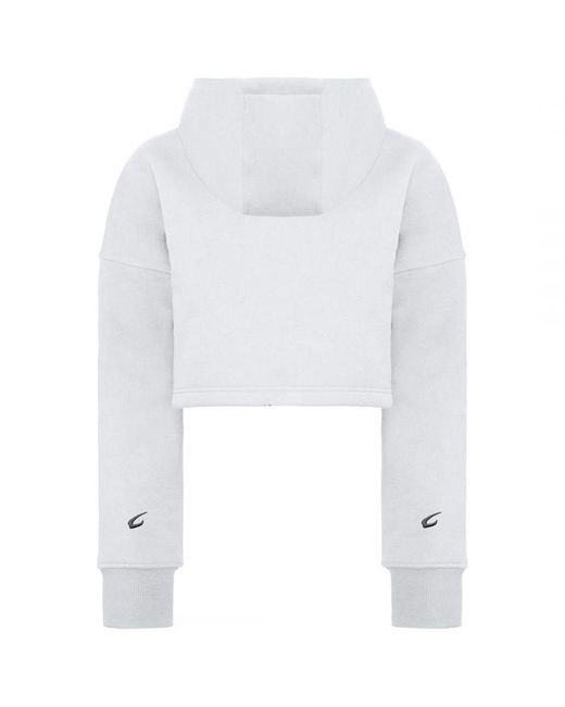 BOXRAW White Johnson Cropped Hoodie