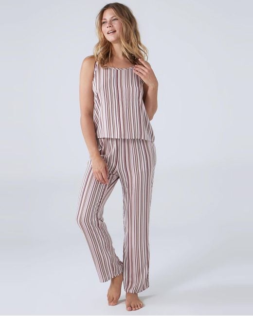 Herita Purple Träger-Pyjama-Set