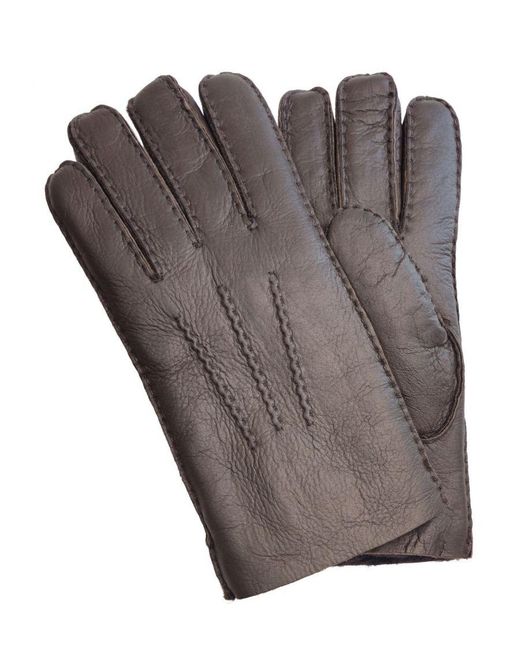 Infinity Leather Gray Luxury Sheepskin Gloves for men