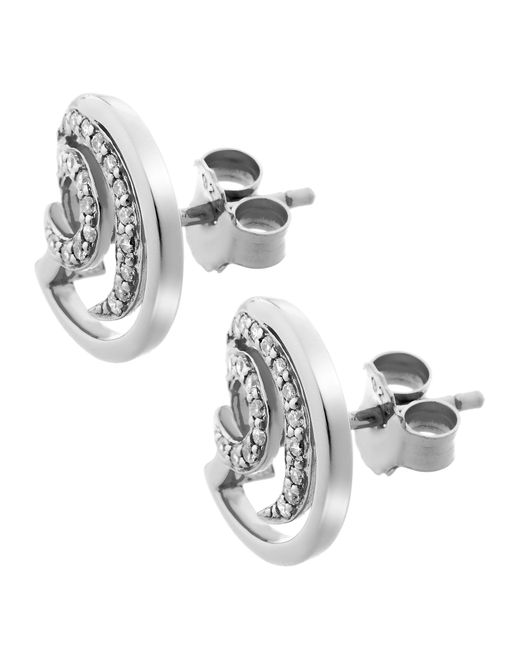 Orphelia Metallic 'Elaine' 925 Sterling Stud Earrings