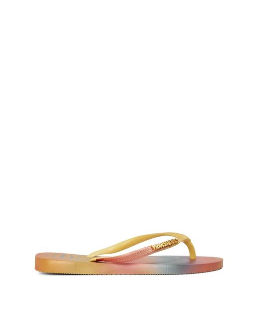 Havaianas Yellow Slim Gradient Sunset Ballet Flip Flops