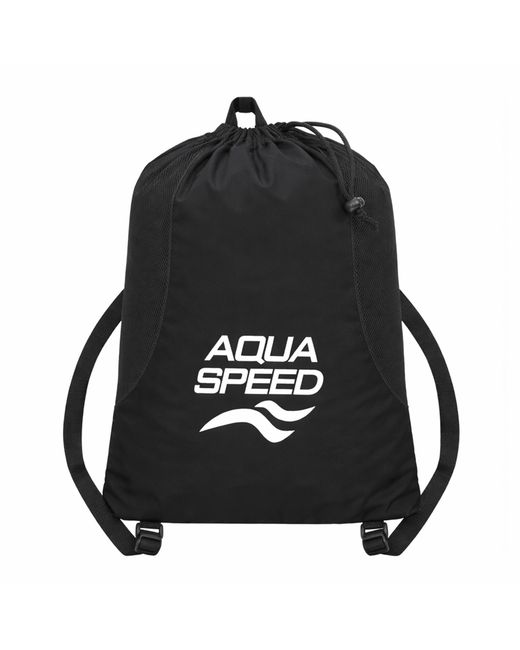 Aqua-Speed Black Large Mesh Pool Backpack for men