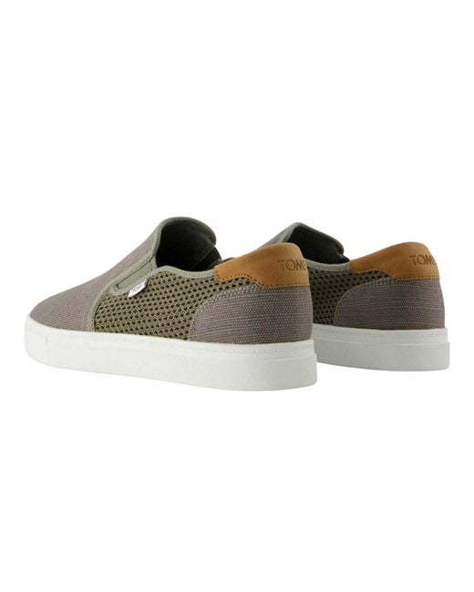 TOMS Gray Baja 2.0 Textured Canvas Low Shoes for men