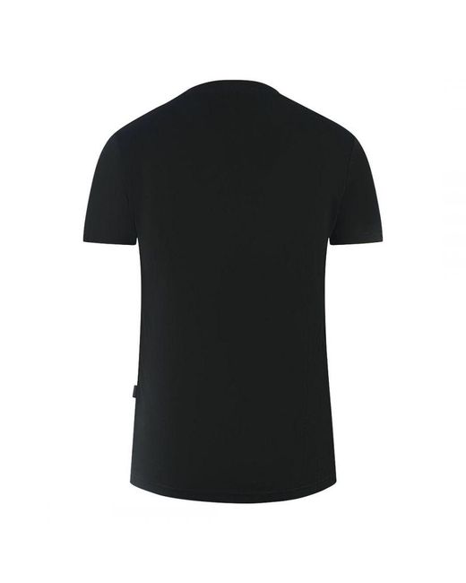 Aquascutum Black London 1851 Split Logo T-Shirt for men
