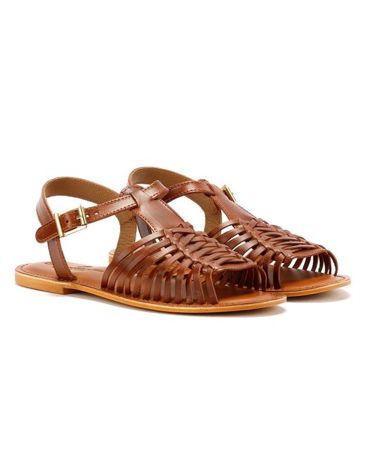 Tower London Brown Tower London Hurache Leather Tan Sandals
