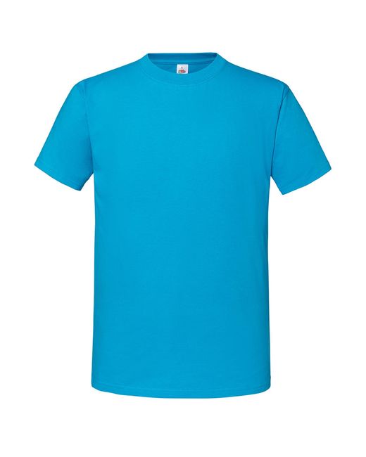 Fruit Of The Loom Blue Ringspun Premium T-Shirt (Azure) for men