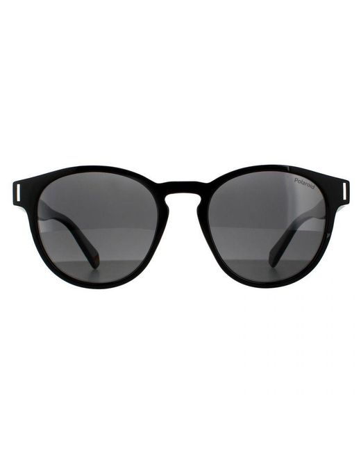Polaroid Black Round Polarized Sunglasses