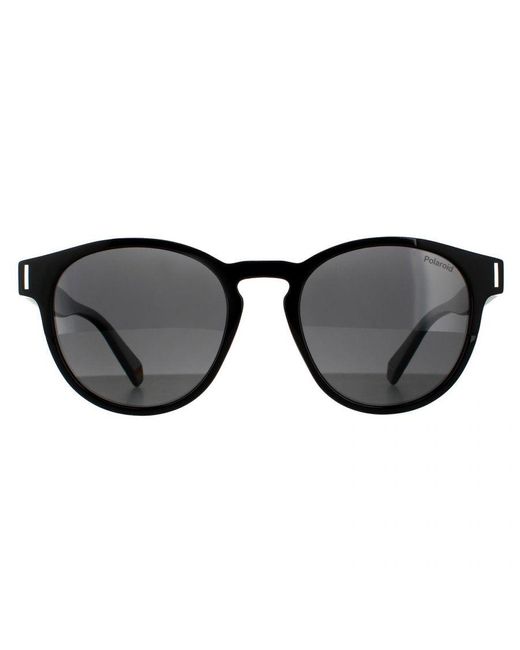 Polaroid Black Round Polarized Sunglasses