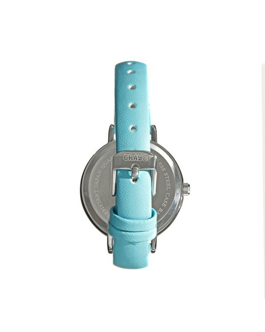 Crayo Blue Dot Strap Watch