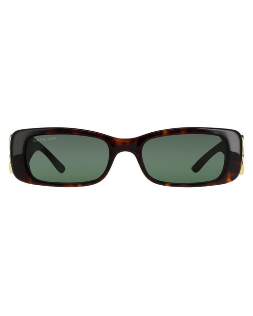Balenciaga Green Rectangle Dark Havana Bb0096S