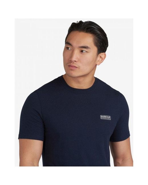 Barbour Blue Small Logo Tee for men