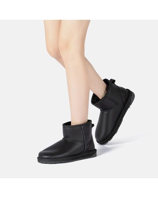 EVER AU Black Emu Nappa Mini Classic Boots