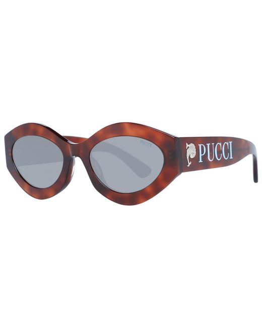 Emilio Pucci Zonnebril Ep0208 52a 54 in het Brown