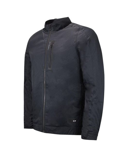 Oakley Blue City Performance Long Sleeve Zip Up Bomber Jacket 412423 02E Cotton for men
