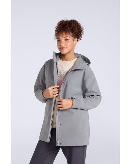 Mountain Warehouse Gray 'Otterly' Softshell Jacket Windproof Water-Resistant Breathable Layer Top