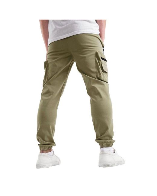 Soulstar Green Soul Star Regular Fit Cargo Trousers Combat for men