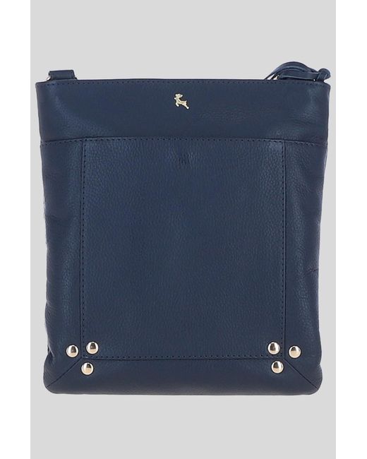 Ashwood Leather Blue 'Doriana' Real Crossbody Bag