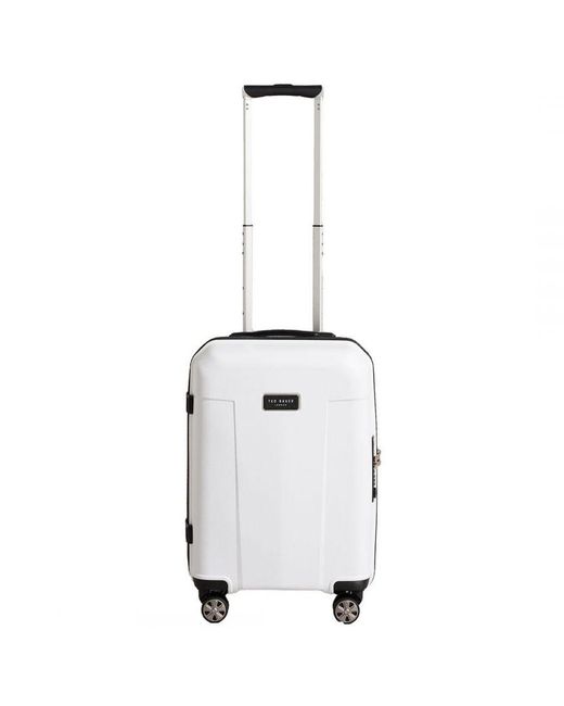 Ted Baker White Travl Small Trolley Suitcase