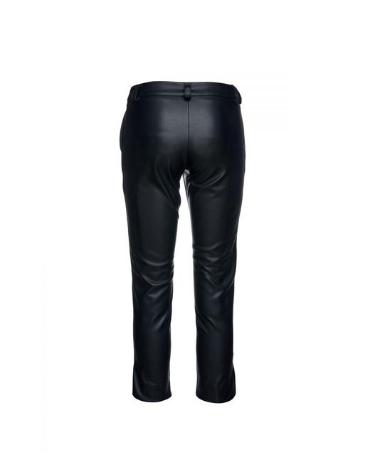 Conquista Black Faux Leather 7/8 Pants