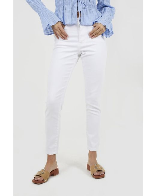 Brave Soul White High Waist Skinny Jeans With Stretch Cotton
