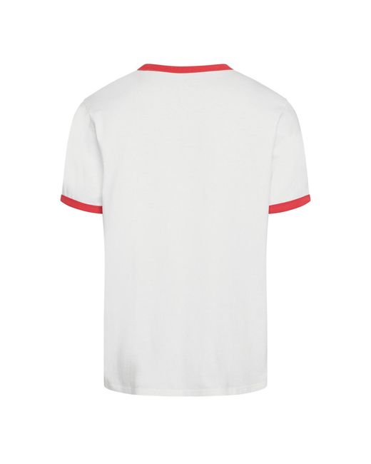 Levi's White Levi's Retro Emb Ringer Tee Bright Wh for men