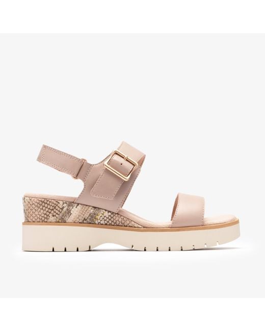 Clarks Pink Diaz Rose Sand Combi Sandals