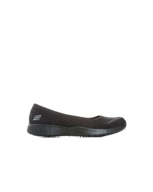 Skechers White S Microburst One Up Shoes In Black Textile