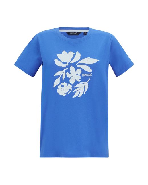 Regatta Blue Ladies Filandra Vx Flower Silhouette T-Shirt (Sonic)