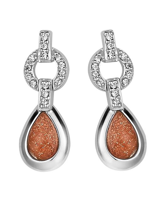 Orphelia Metallic 925 Sterling Drop Earrings
