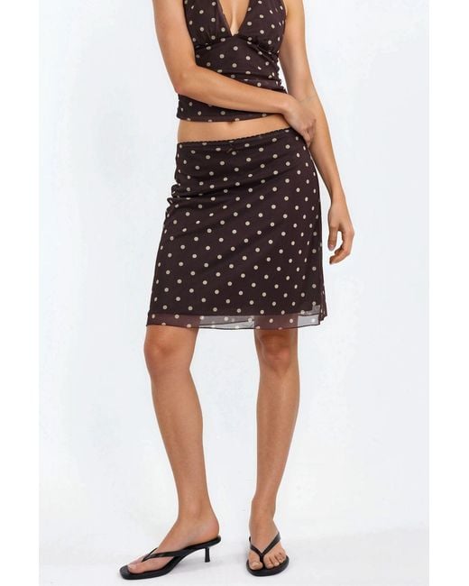 Hiccup Black Polka Dot Mini Skirt