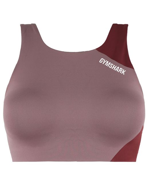GYMSHARK Purple Euphoria Rose Sports Bra Nylon