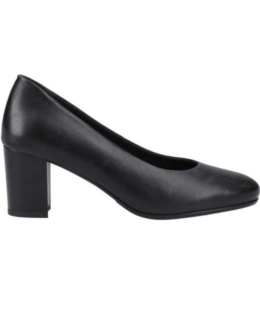 Hush Puppies Blue Ladies Ivana Leather Court Shoes